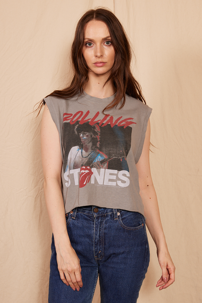 Rolling Stones Womens Tank Top Shirt Grey