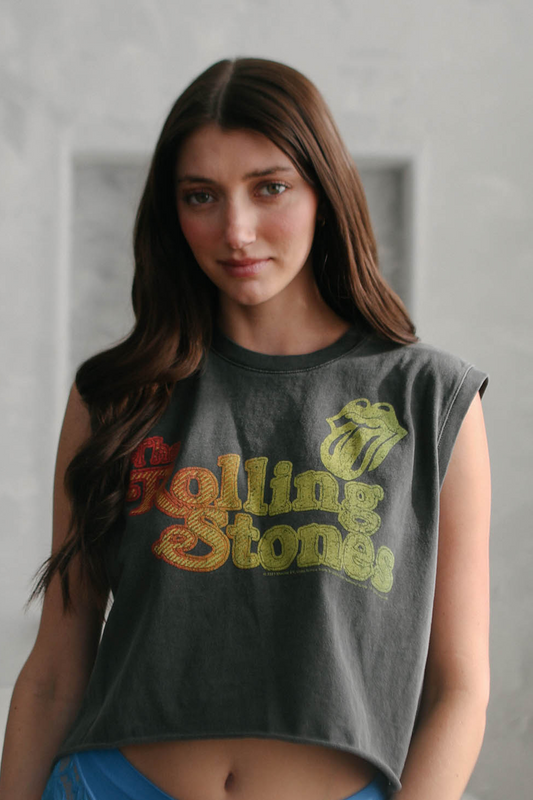 Rolling Stones Hot Stuff Womens Tank Top Shirt Black