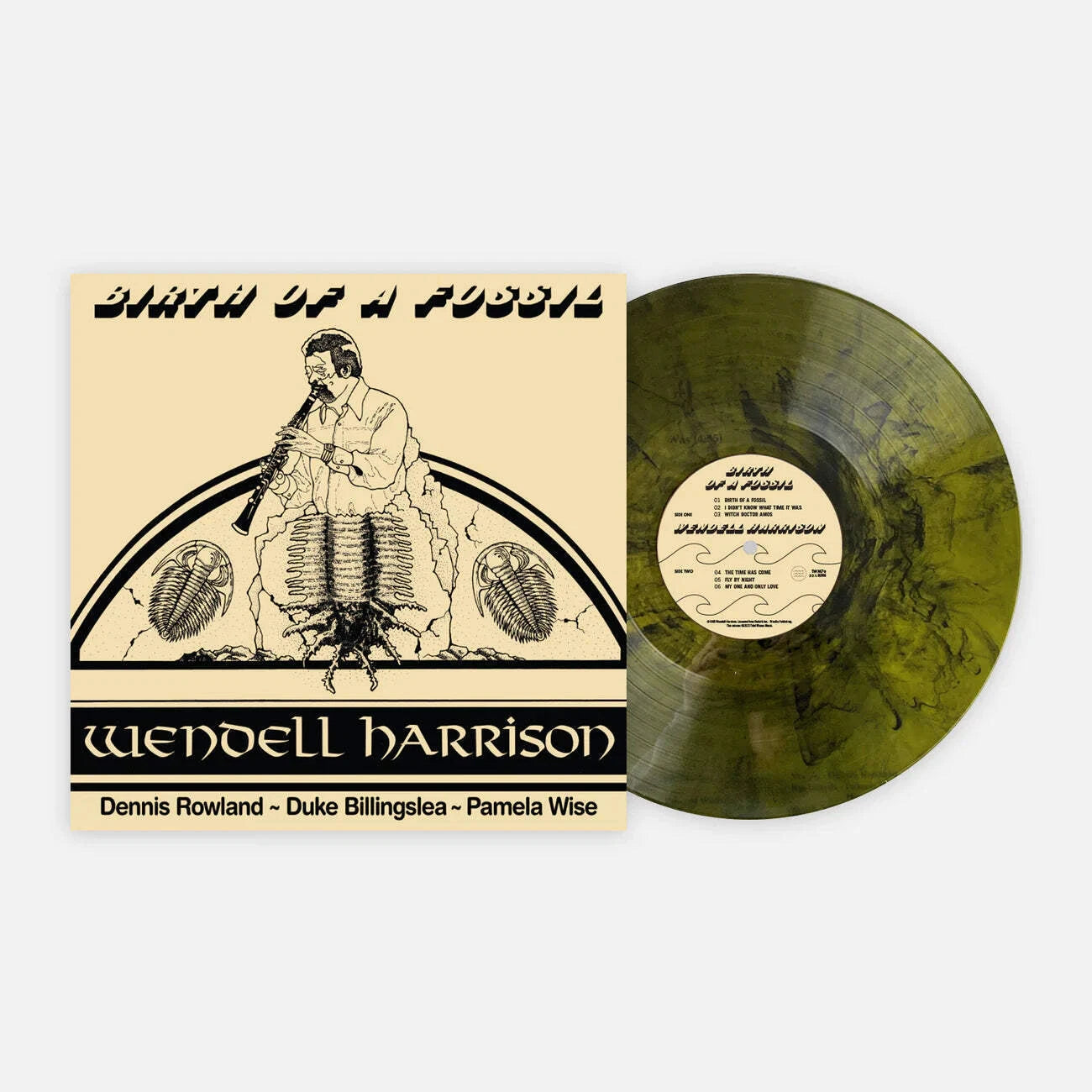 Harrison, Wendell - Birth Of A Fossil - 180-Gram Lemon & Black Galaxy Colored Vinyl [LP] Vinyl Record Album Cover