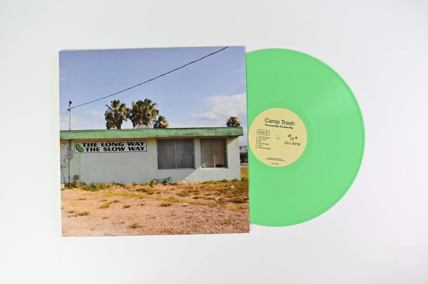 Camp Trash - Long Way The Slow Way [Colored Vinyl] [Clear Vinyl] (Grn) (Hol) Vinyl Record Album Cover