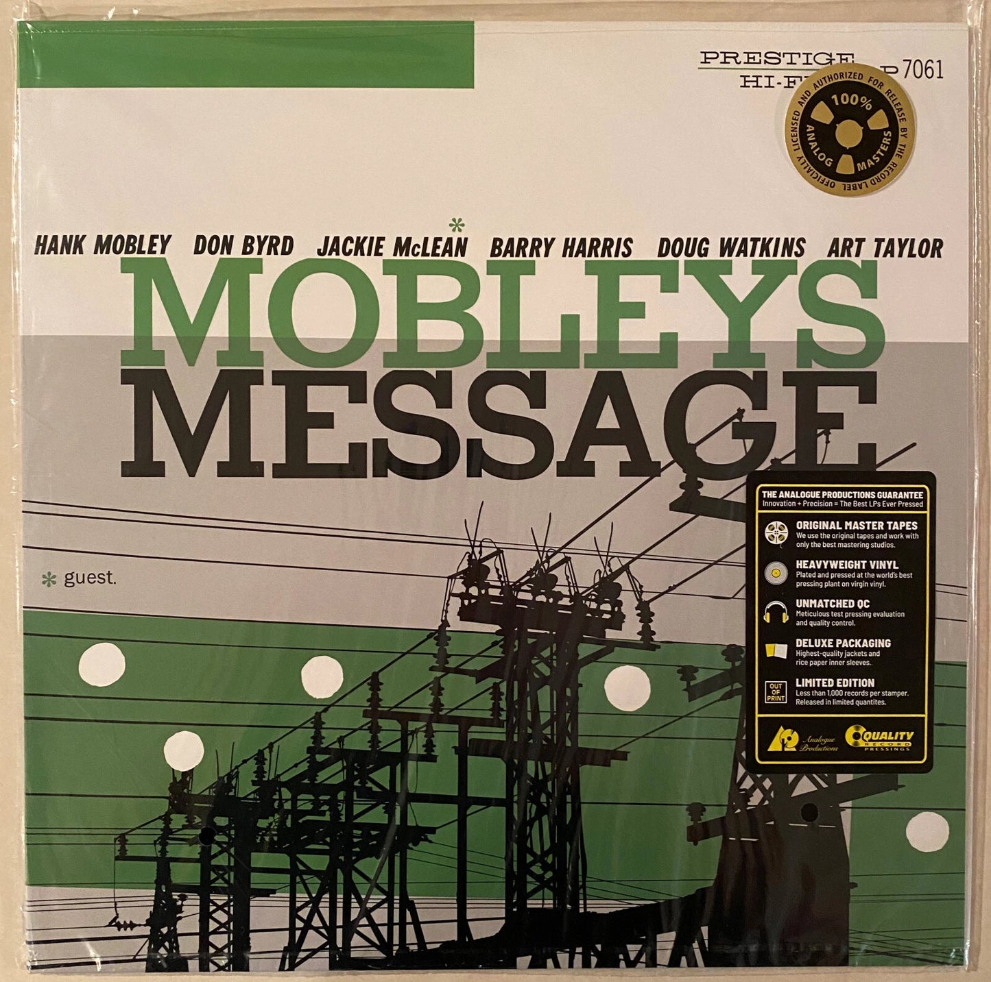 Hank Mobley - Mobley's Message (Blk) [Limited Edition] [180 Gram] (Ita) Vinyl Record Album Cover