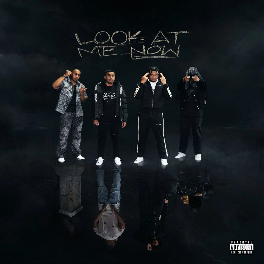 Onefour - Look At Me Now - Black & Silver Marble Colored Vinyl [LP] Vinyl Record Album Cover