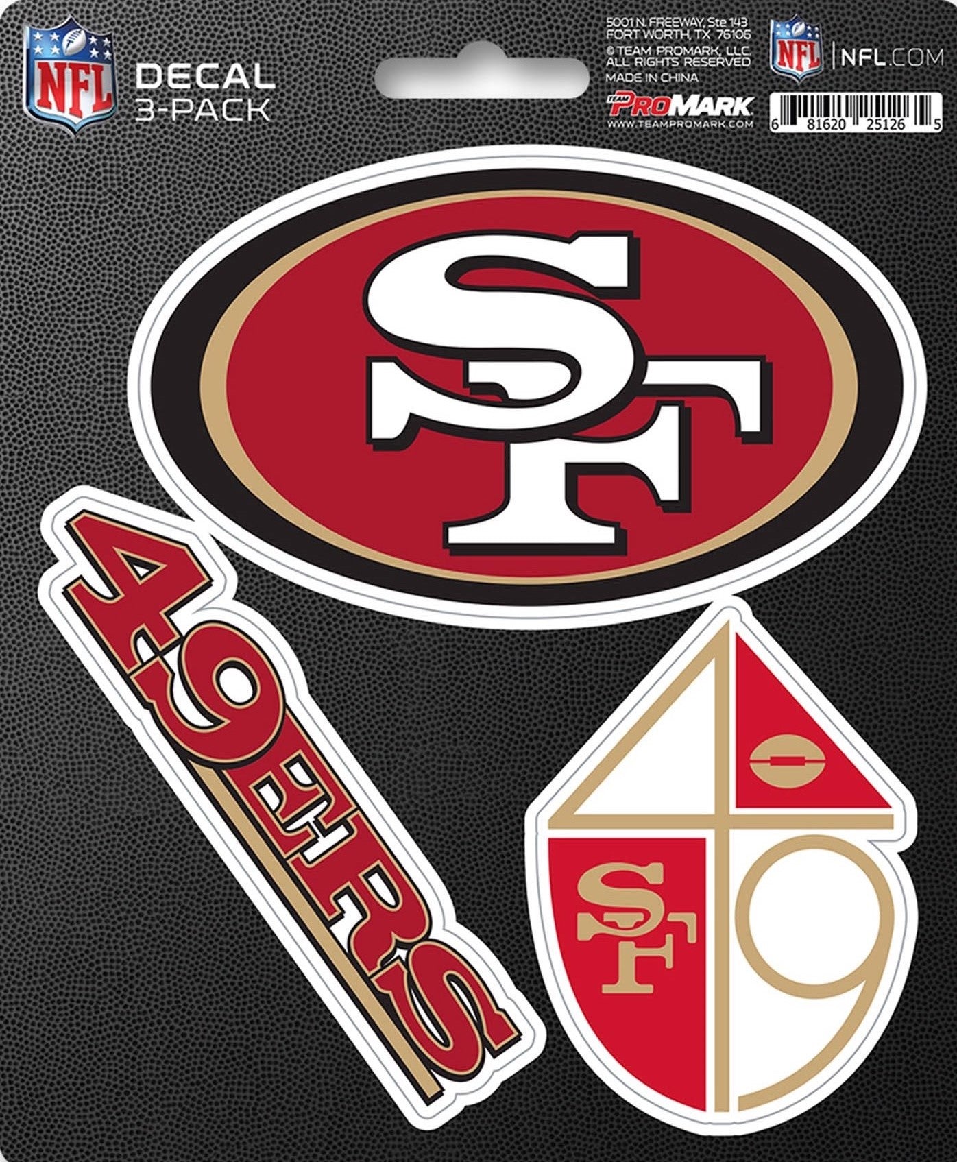 NFL Official Team Sticker Mats - Set of 3 Stickers Officially Licensed