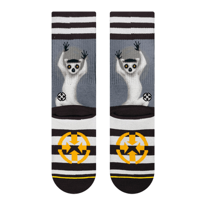 San Diego Zoo Ring-Tailed Lemur Youth Crew Socks