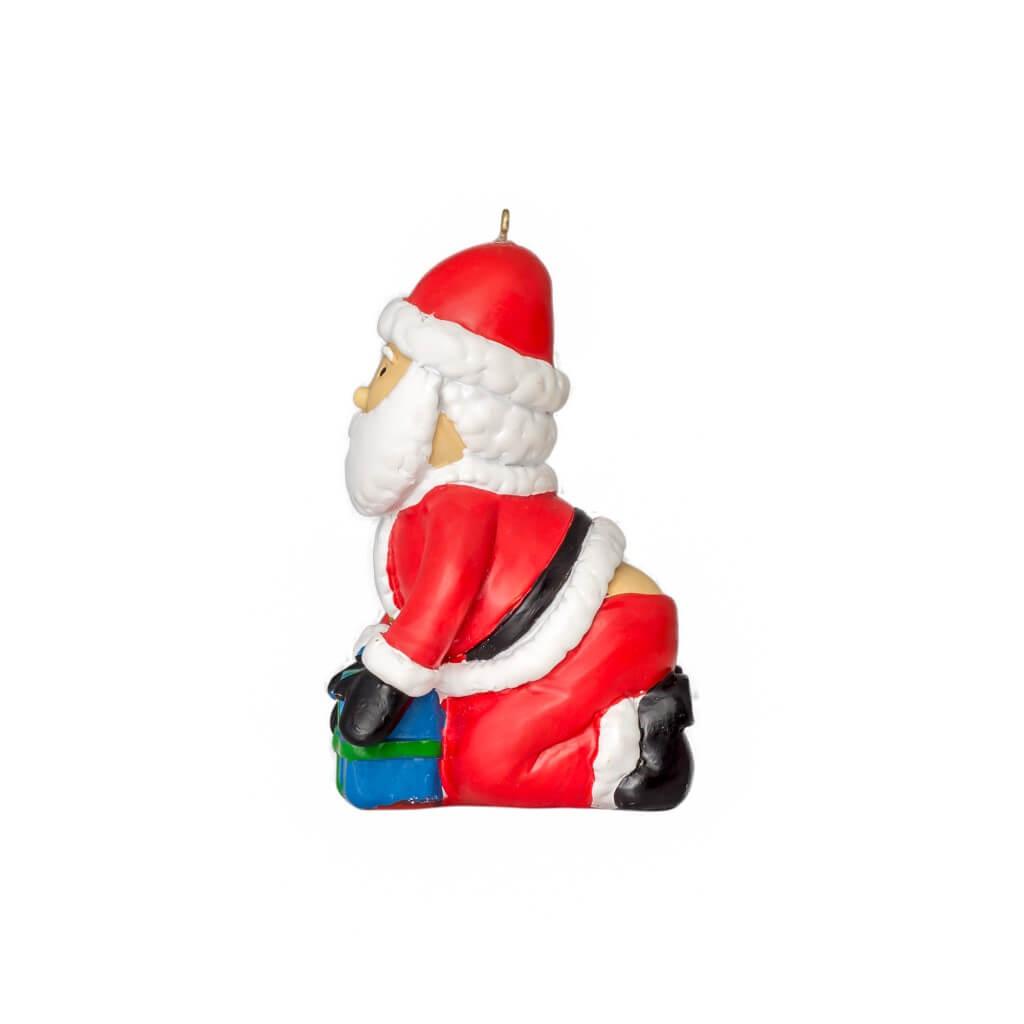 Santa's Behind Christmas Tree Ornament Decoration