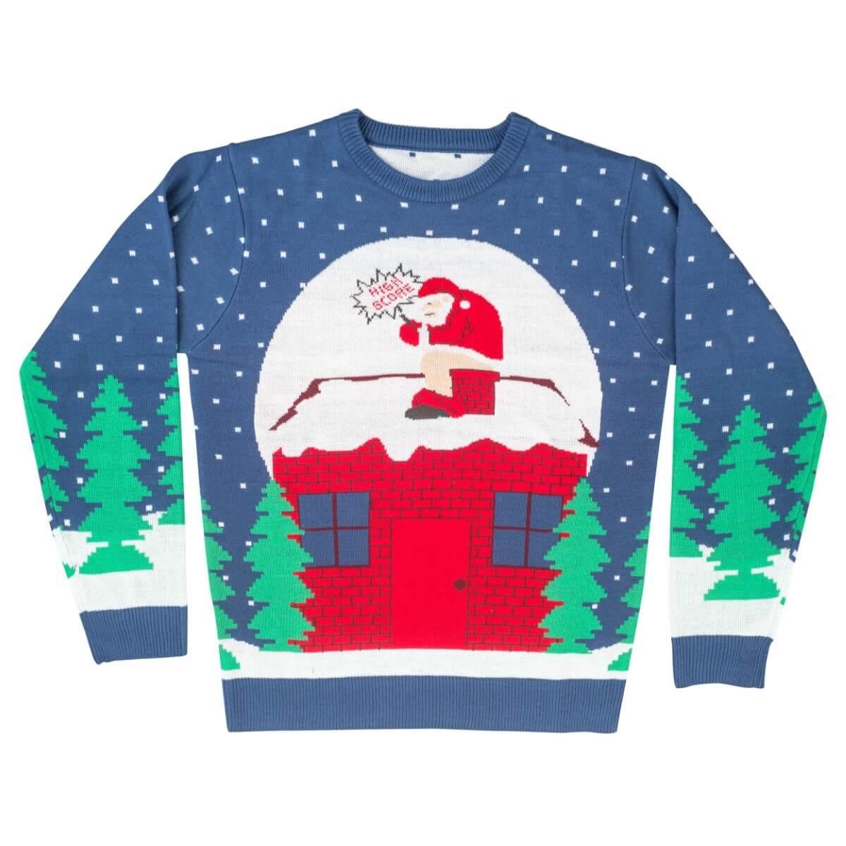 Santa Claus Chimney Ugly Christmas Sweater