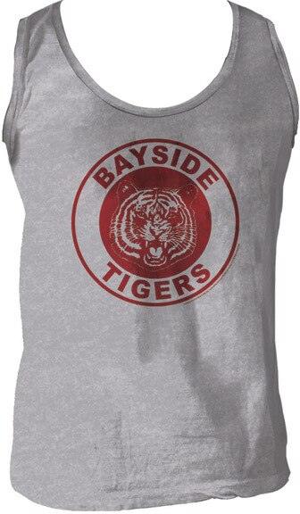 Saved By The Bell Bayside Tigers Logo Heather Gray Men's Tank Top