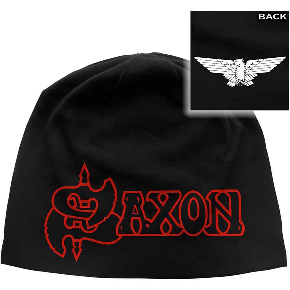 Saxon Logo & Eagle Beanie Hat Officially Licensed