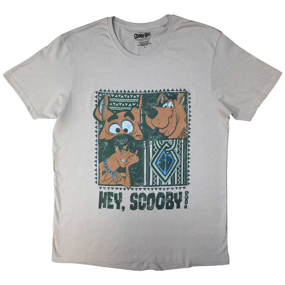 Scooby Doo Hey Scooby! Mens T Shirt Grey Officially Licensed