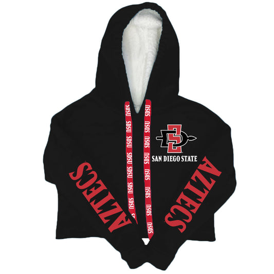 SDSU Aztecs Varsity Furry Womens Hoodie Officially Licensed