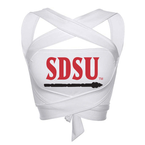 San Diego State Aztecs White Multi Way Womens Bandeau Top Officially Licensed