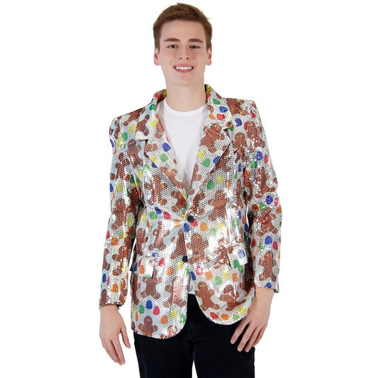 Sequin Gingerbread Man Blazer Jacket