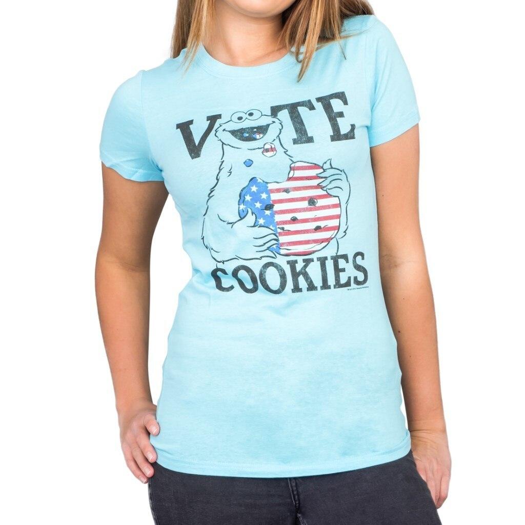Sesame Street Vote Cookies Cookie Monster T-Shirt