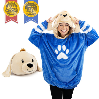 Sharewood Forest Friends Snugible Dougie the Dog | Blanket Hoodie & Pillow