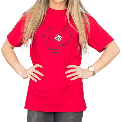 Sheldon Cooper 20 Sided Dice D20 Adult Red T-shirt