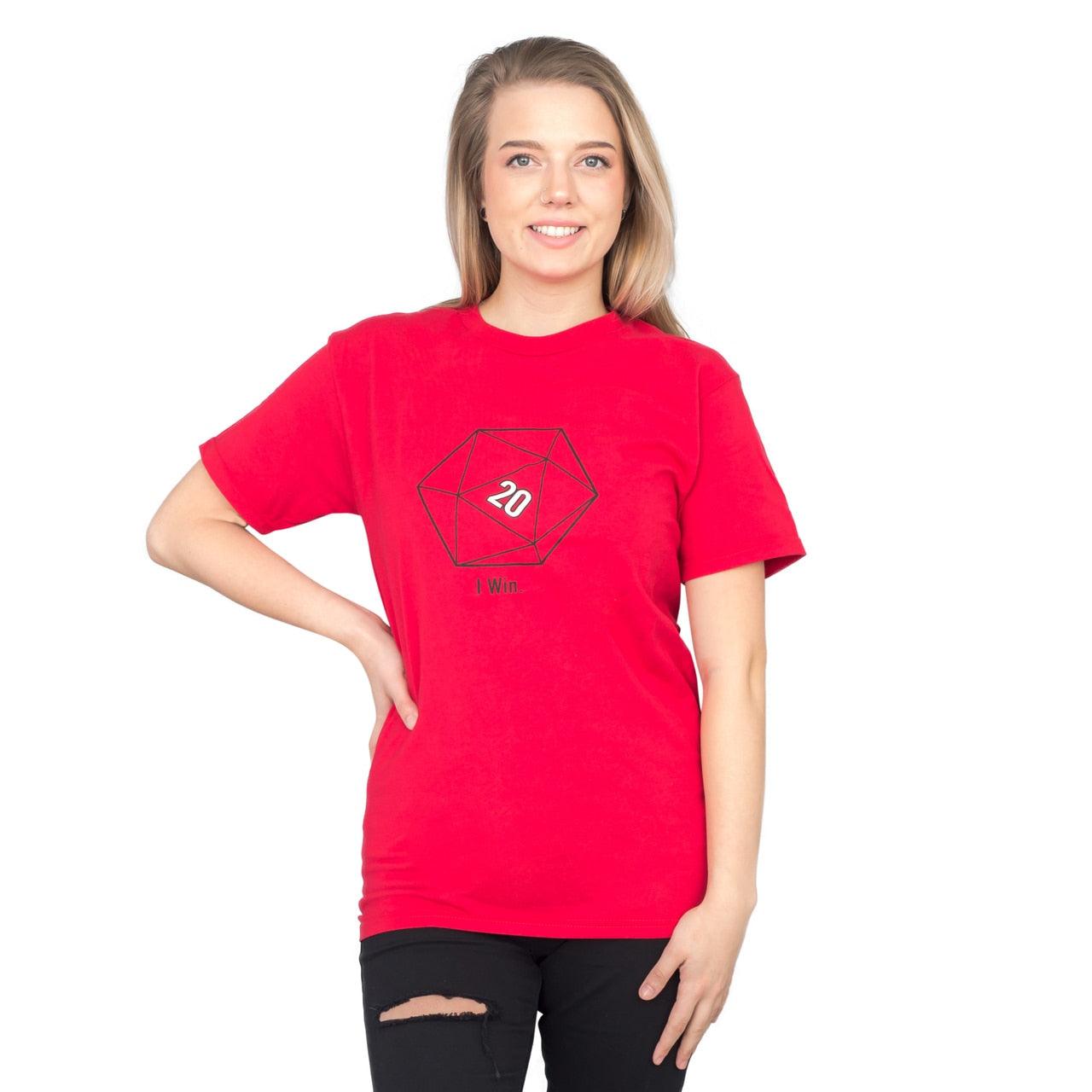 Sheldon Cooper 20 Sided Dice D20 Adult Red T-shirt