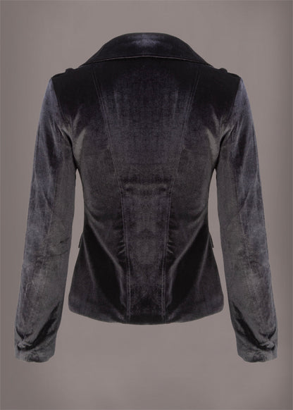 Ride On Black Velvet Moto Jacket