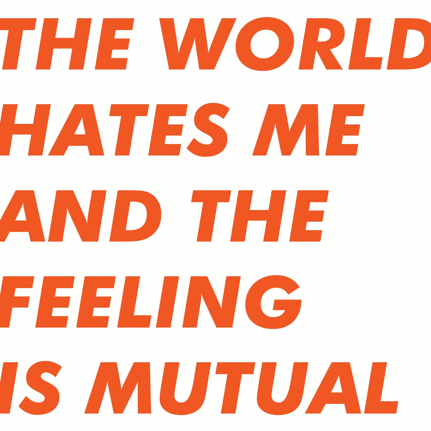 Six By Seven - The World Hates Me And The Feeling Is Mutual (ORANGE VINYL) Vinyl Record