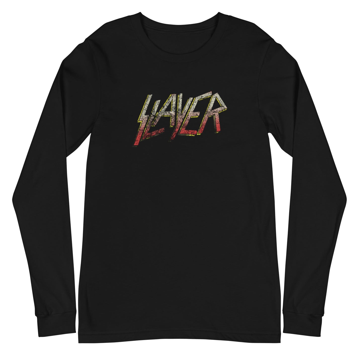 Slayer Gradient Logo Mens Long Sleeve Shirt Black