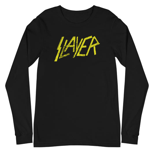 Slayer Classic Logo Mens Long Sleeve Shirt Black