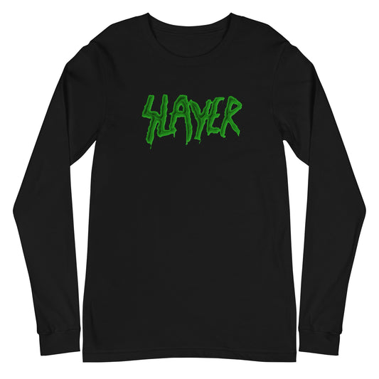 Slayer Slime Logo Mens Long Sleeve Shirt Black