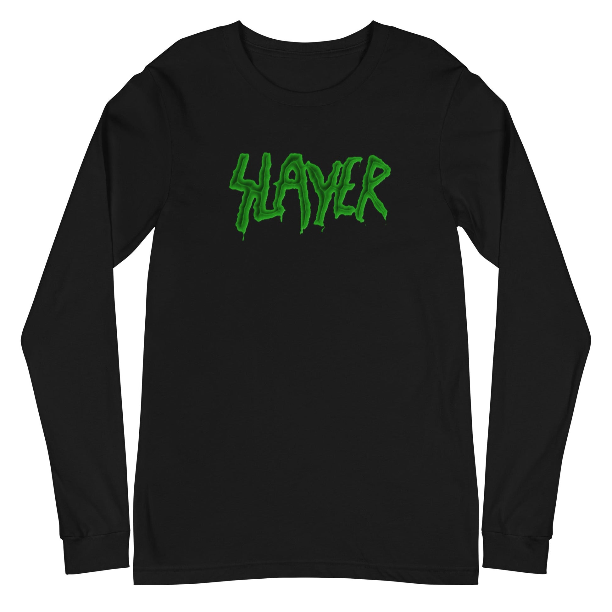 Slayer Slime Logo Mens Long Sleeve Shirt Black