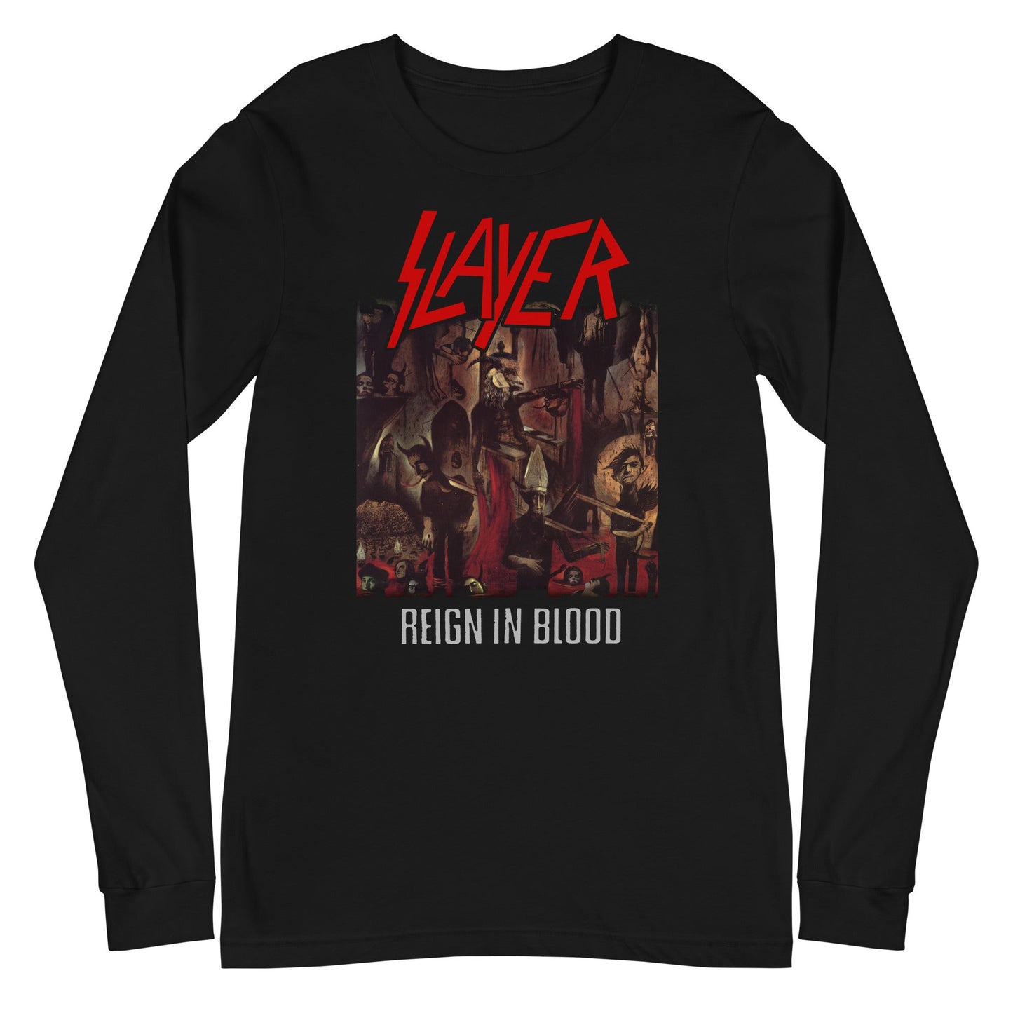 Slayer Reign in Blood Mens Long Sleeve Shirt Black