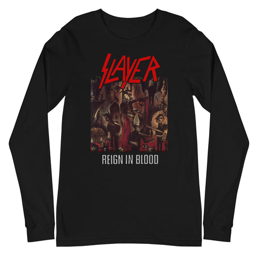 Slayer Reign in Blood Mens Long Sleeve Shirt Black