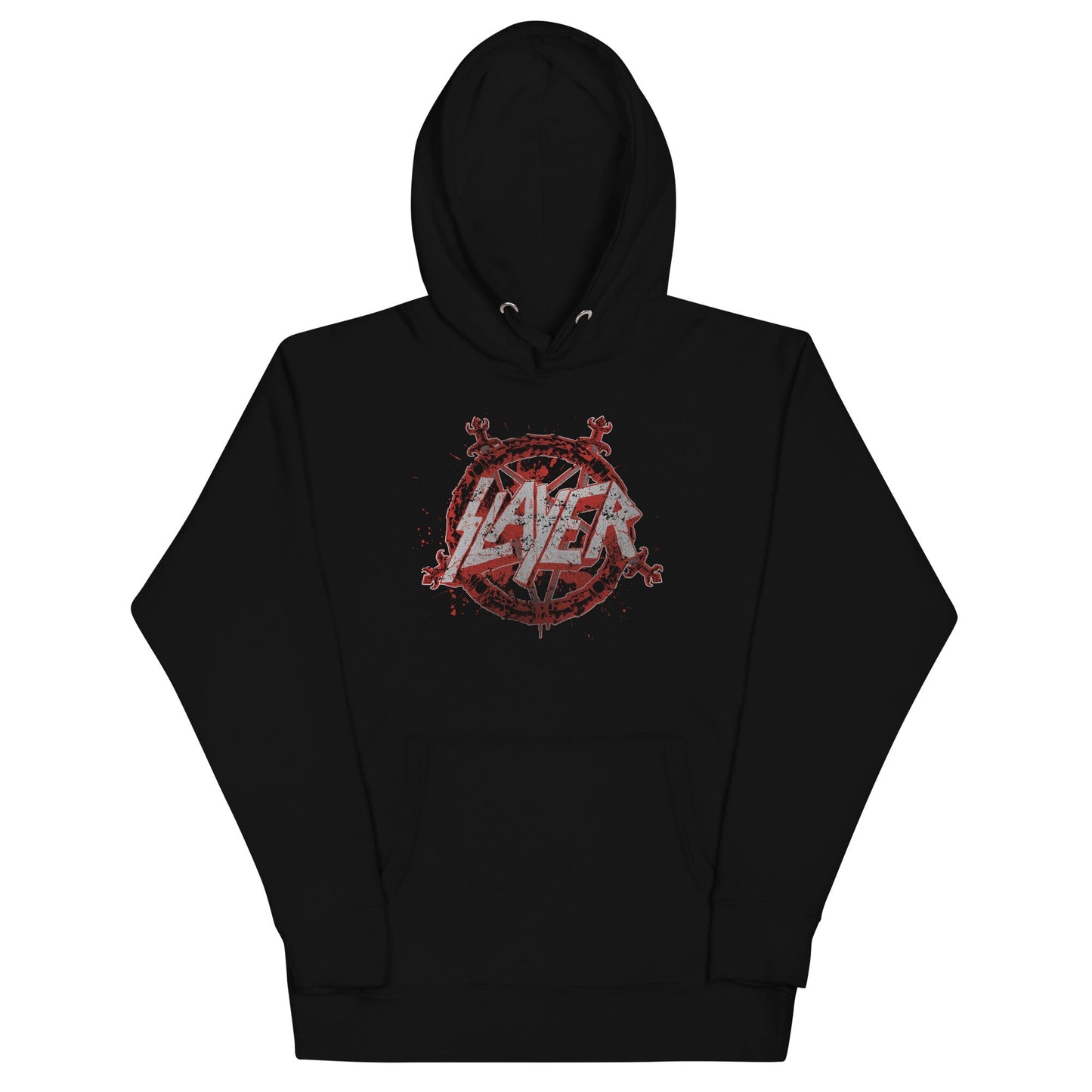 Slayer Drip Logo Mens Hoodie Black