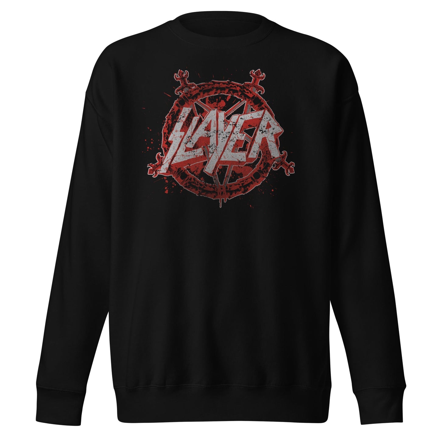 Slayer Drip Logo Mens Sweatshirt Black