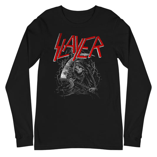 Slayer Grim Reaper Mens Long Sleeve Shirt Black