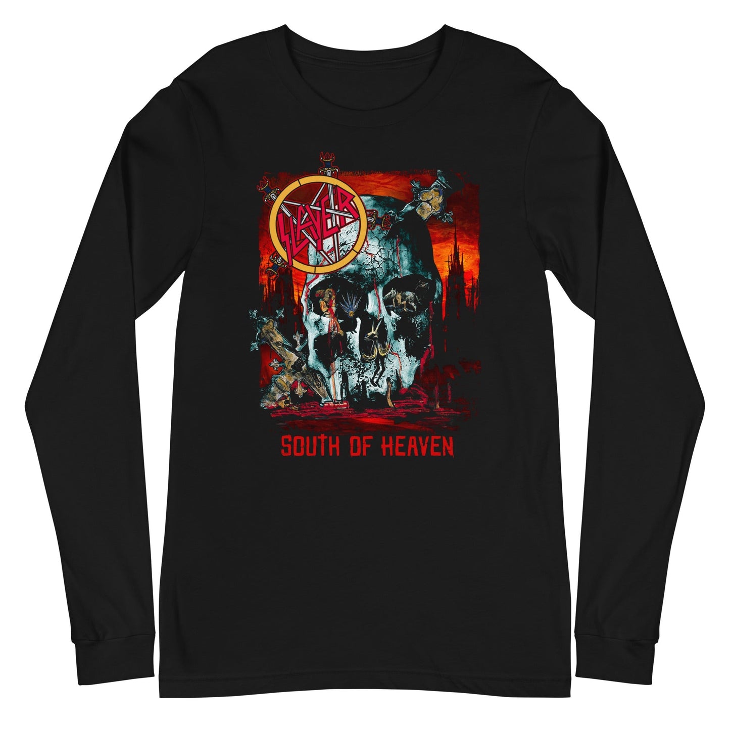 Slayer South Haven Mens Long Sleeve Shirt Black