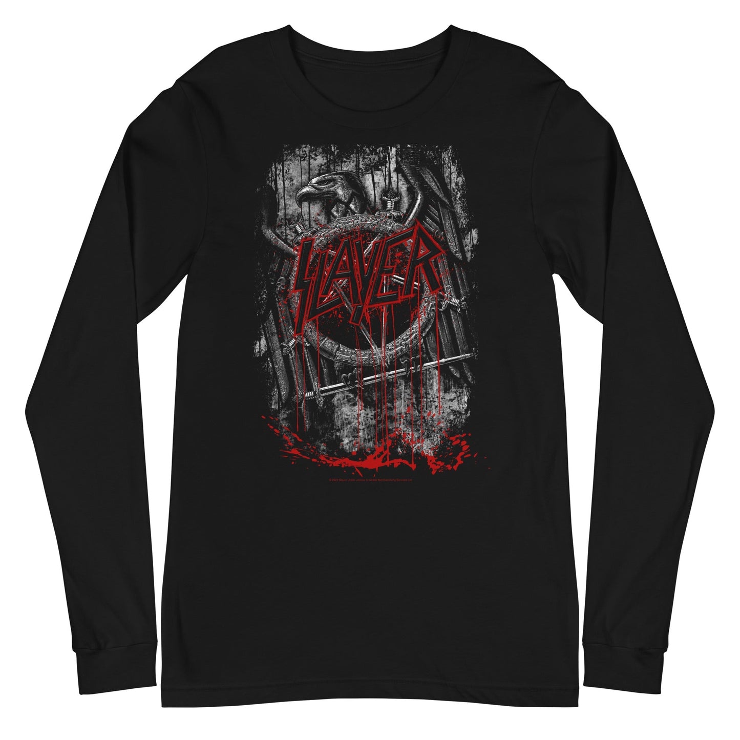 Slayer Eagle Logo Mens Long Sleeve Shirt Black