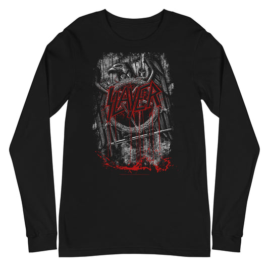 Slayer Eagle Logo Mens Long Sleeve Shirt Black