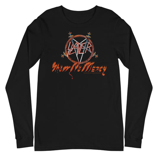 Slayer Show No Mercy Mens Long Sleeve Shirt Black