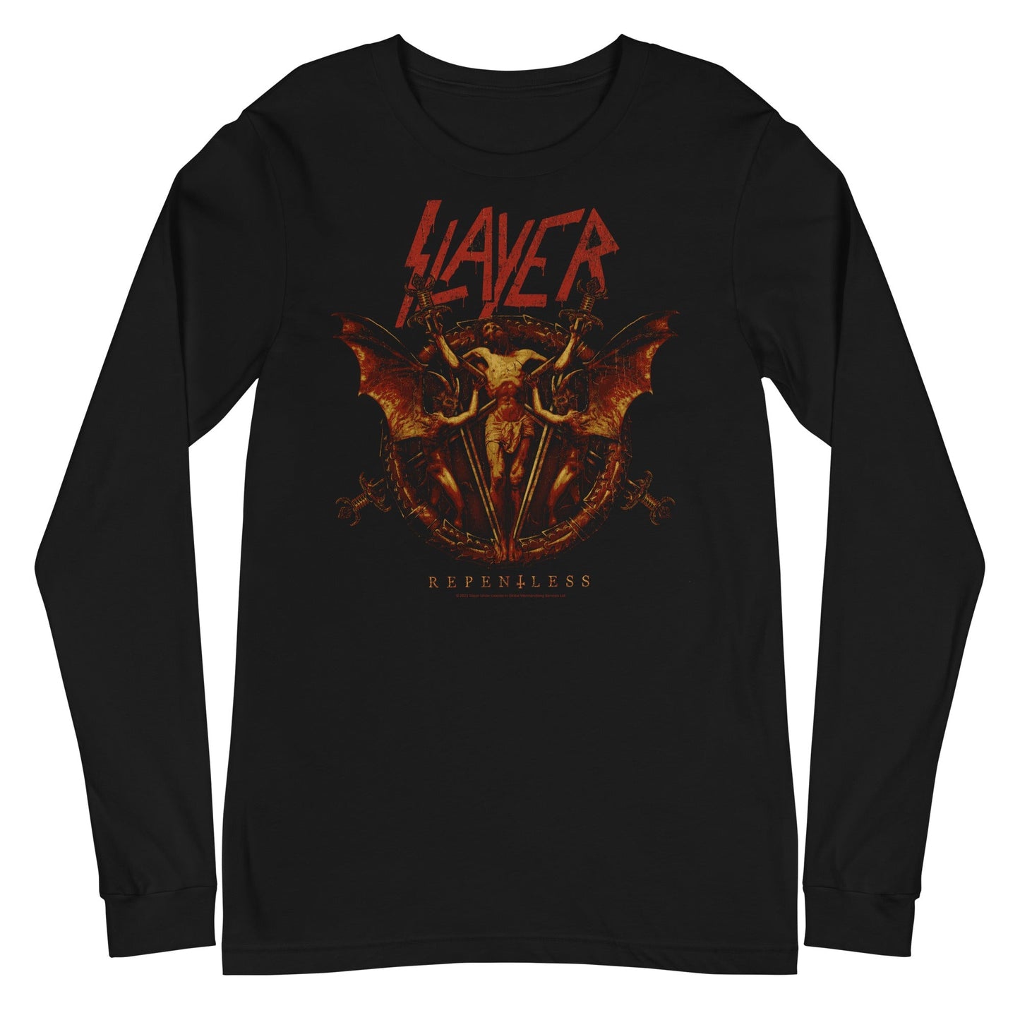 Slayer Repentless Mens Long Sleeve Shirt Black