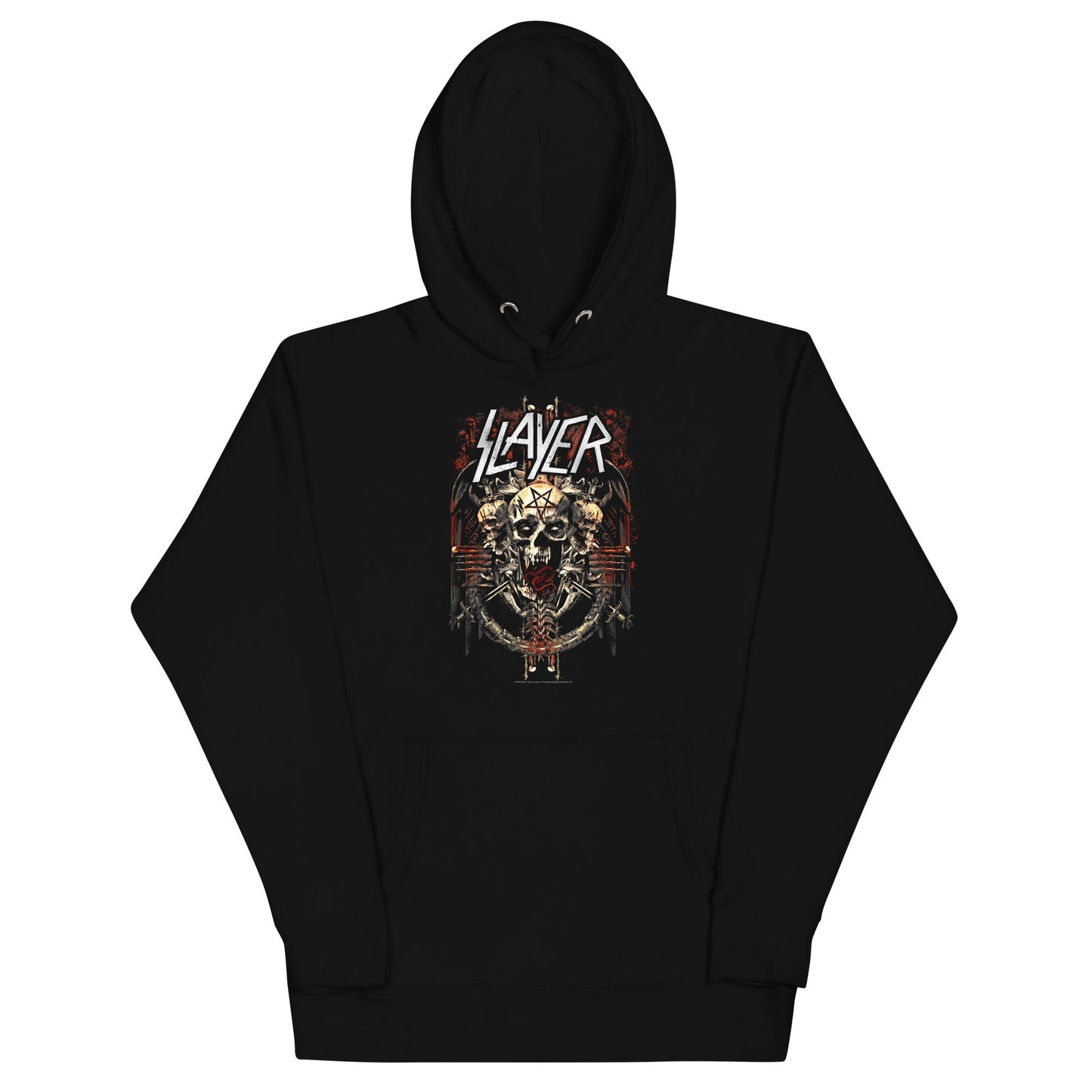 Slayer Triple Skull Mens Hoodie Black