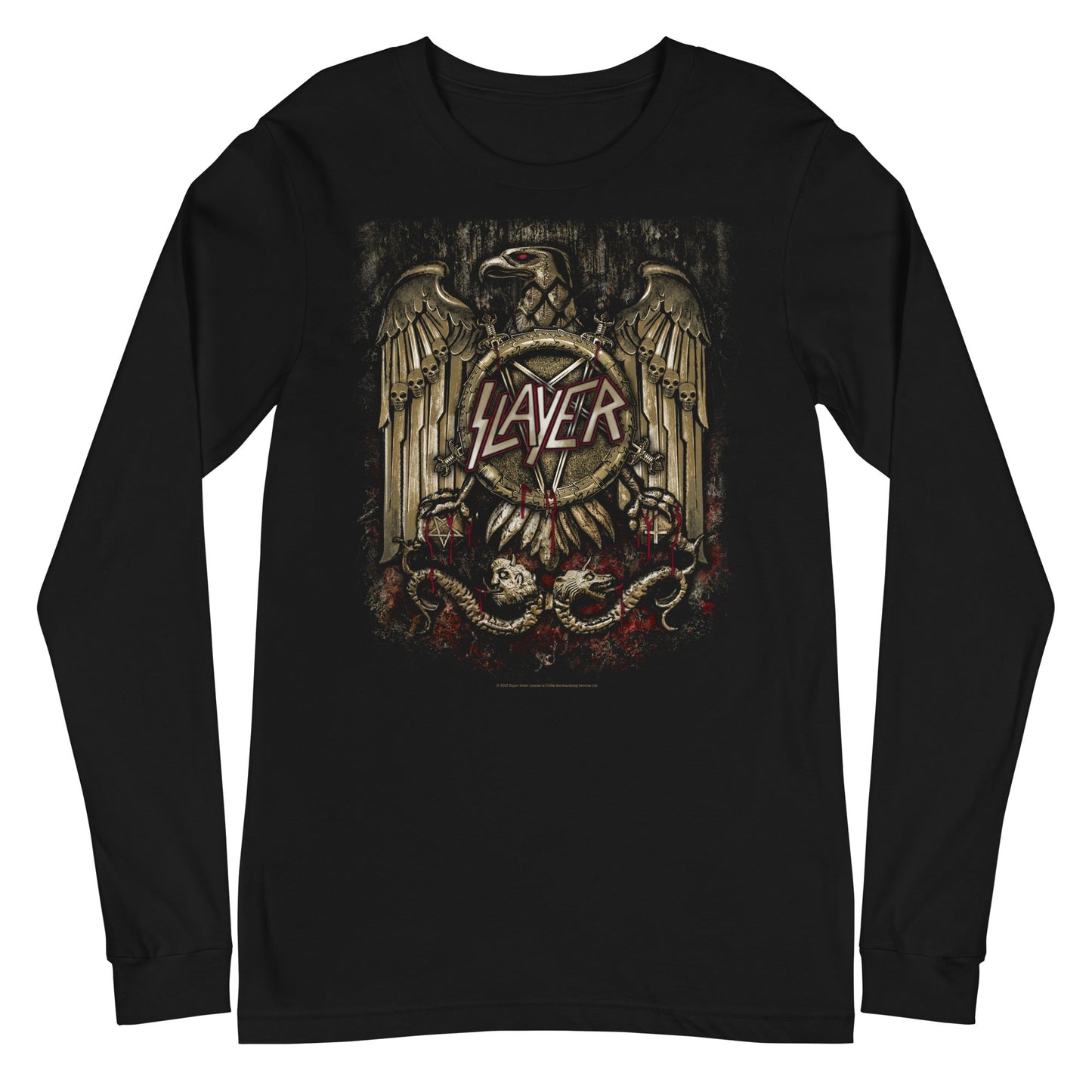 Slayer Eagle Statue Mens Long Sleeve Shirt Black