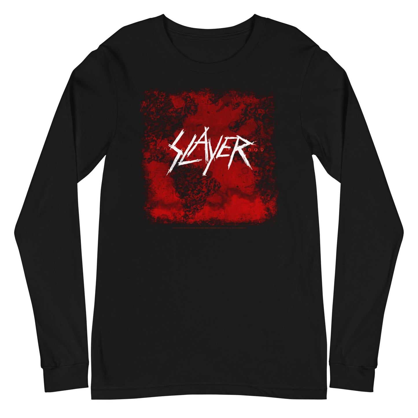 Slayer Blood Logo Mens Long Sleeve Shirt Black