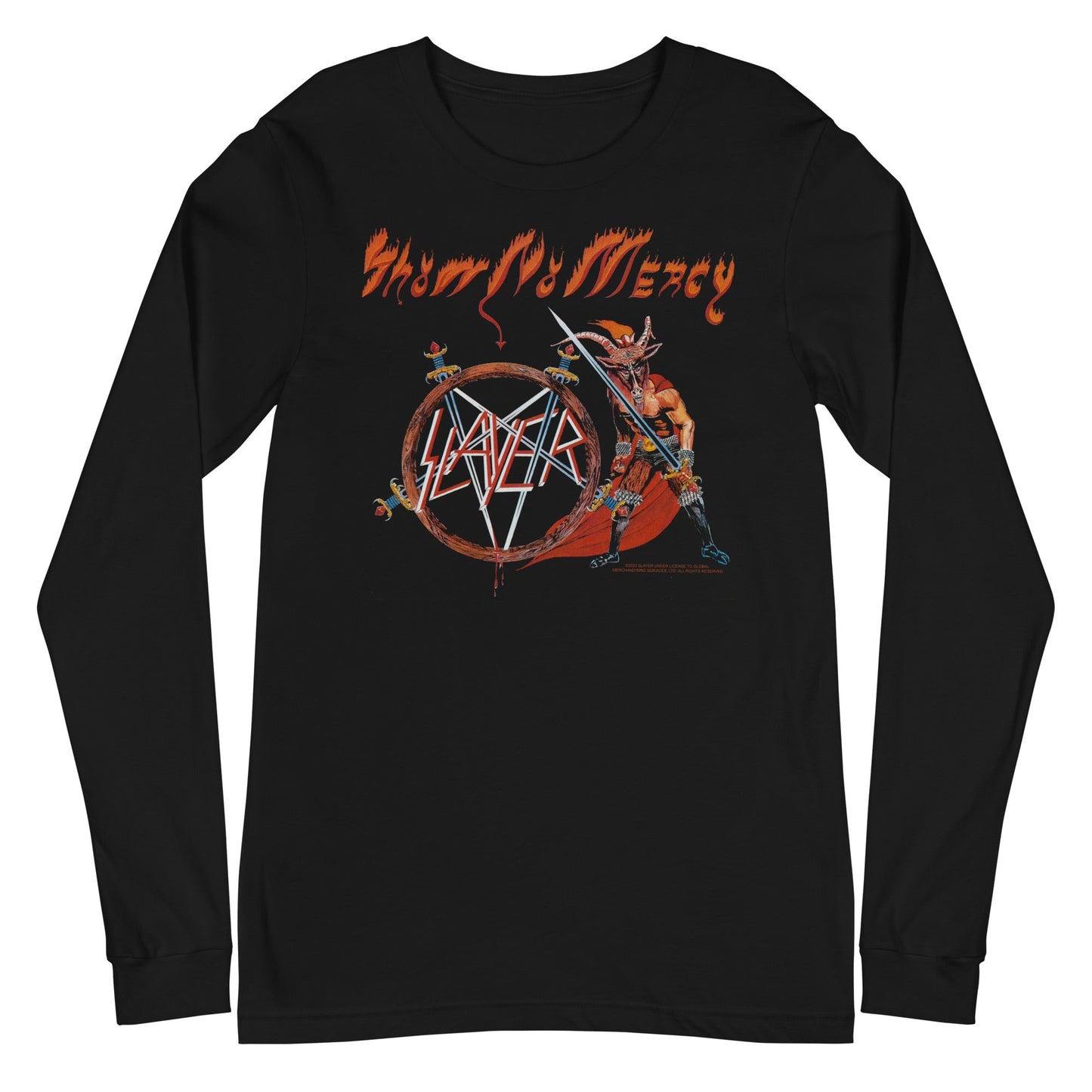 Slayer Mercy Sword Mens Long Sleeve Shirt Black