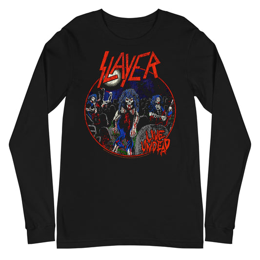 Slayer Live Undead Mens Long Sleeve Shirt Black