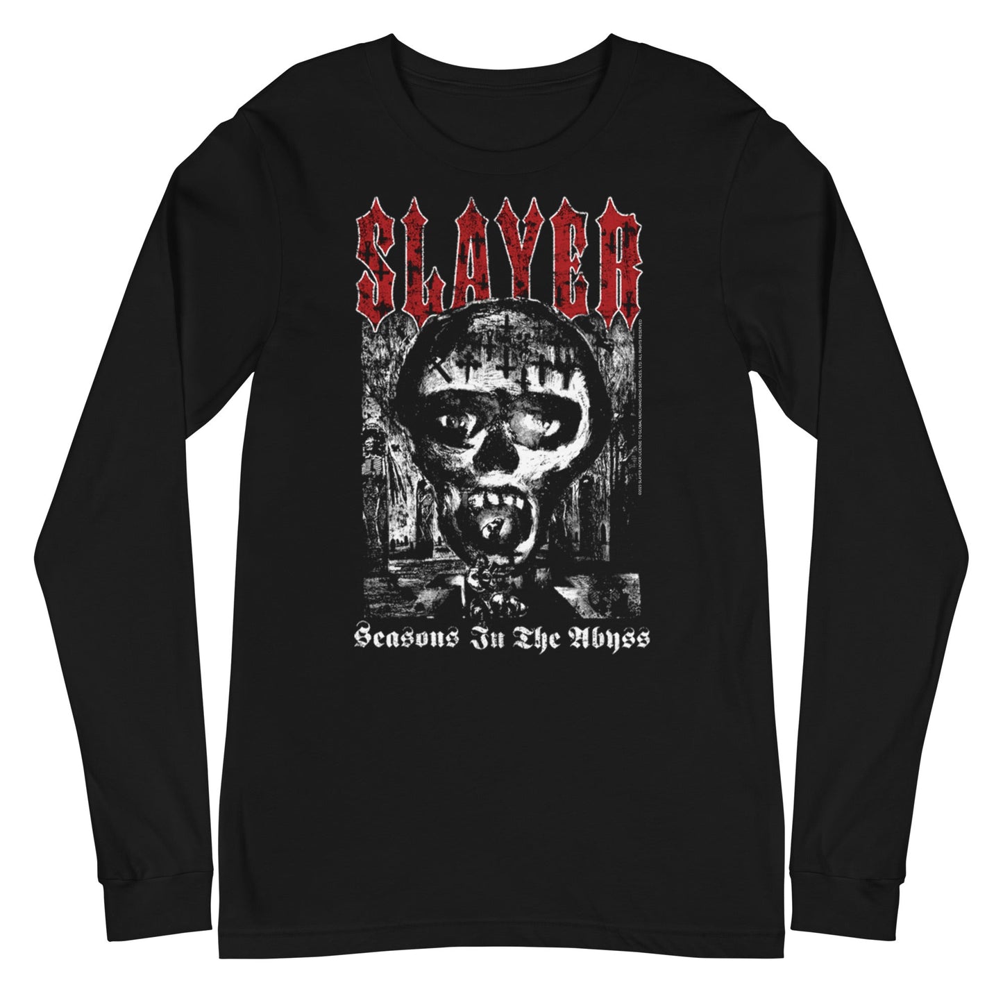 Slayer Seasons in the Abyss Mens Long Sleeve Shirt Black