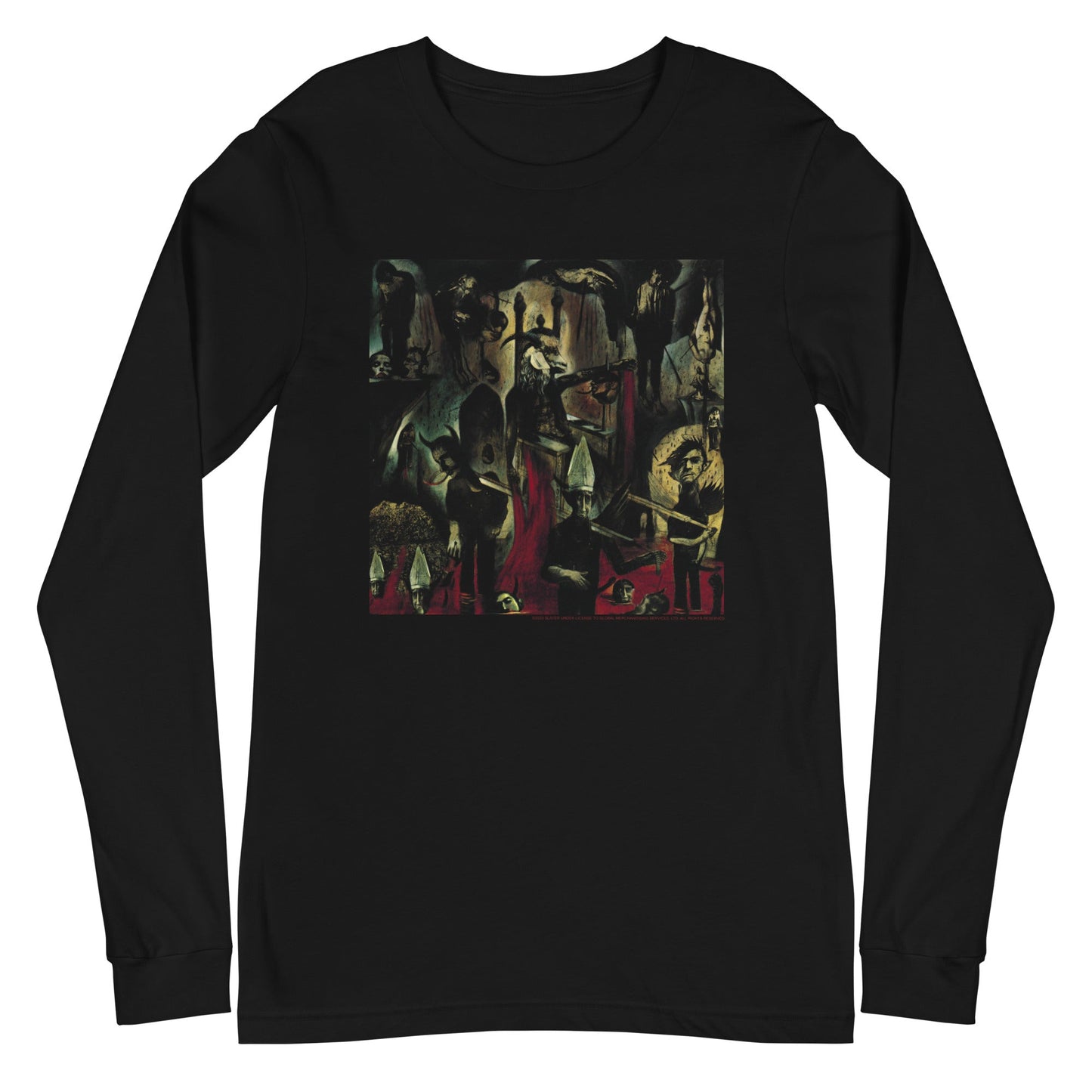 Slayer Sea of Evil Mens Long Sleeve Shirt Black