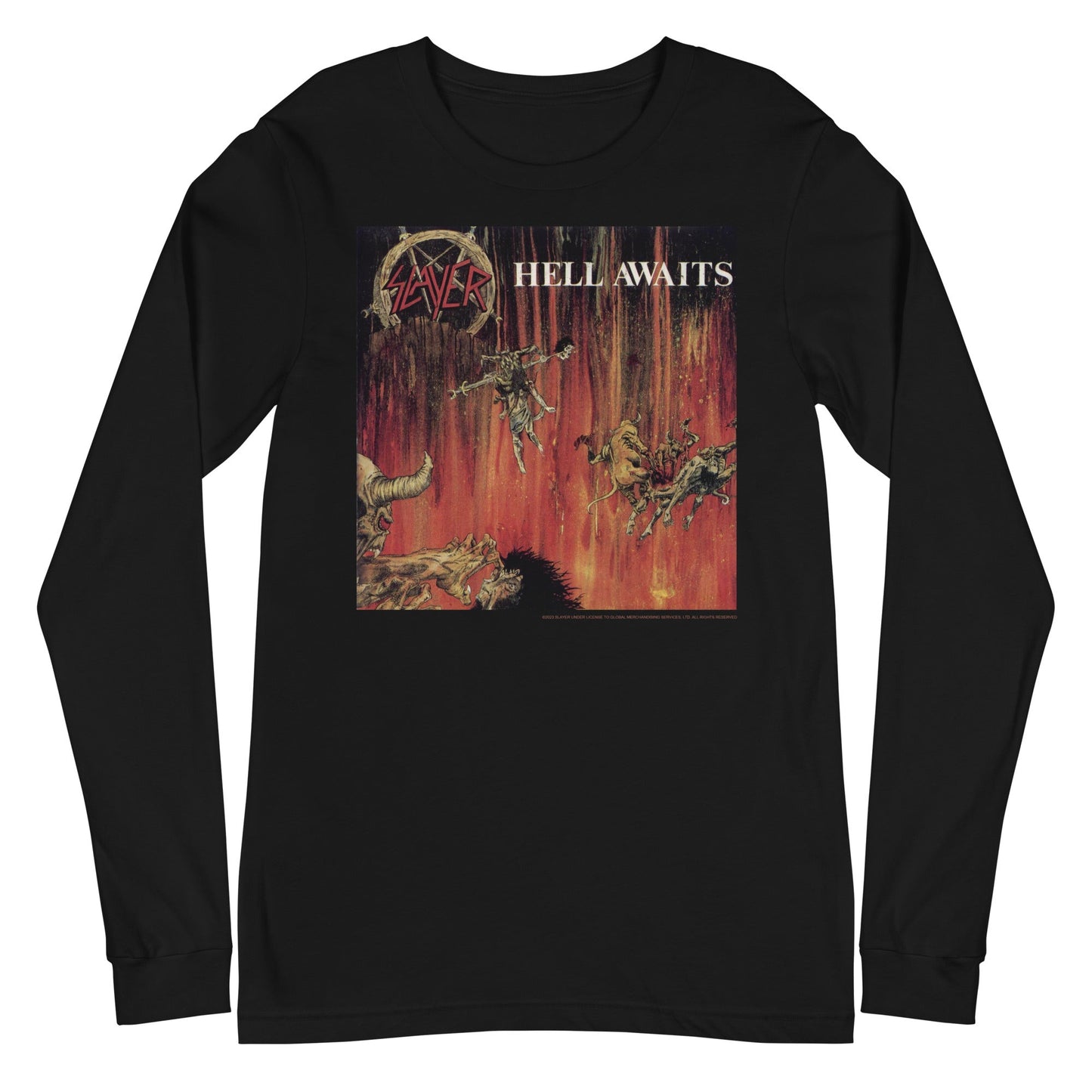 Slayer Hell Mens Long Sleeve Shirt Black