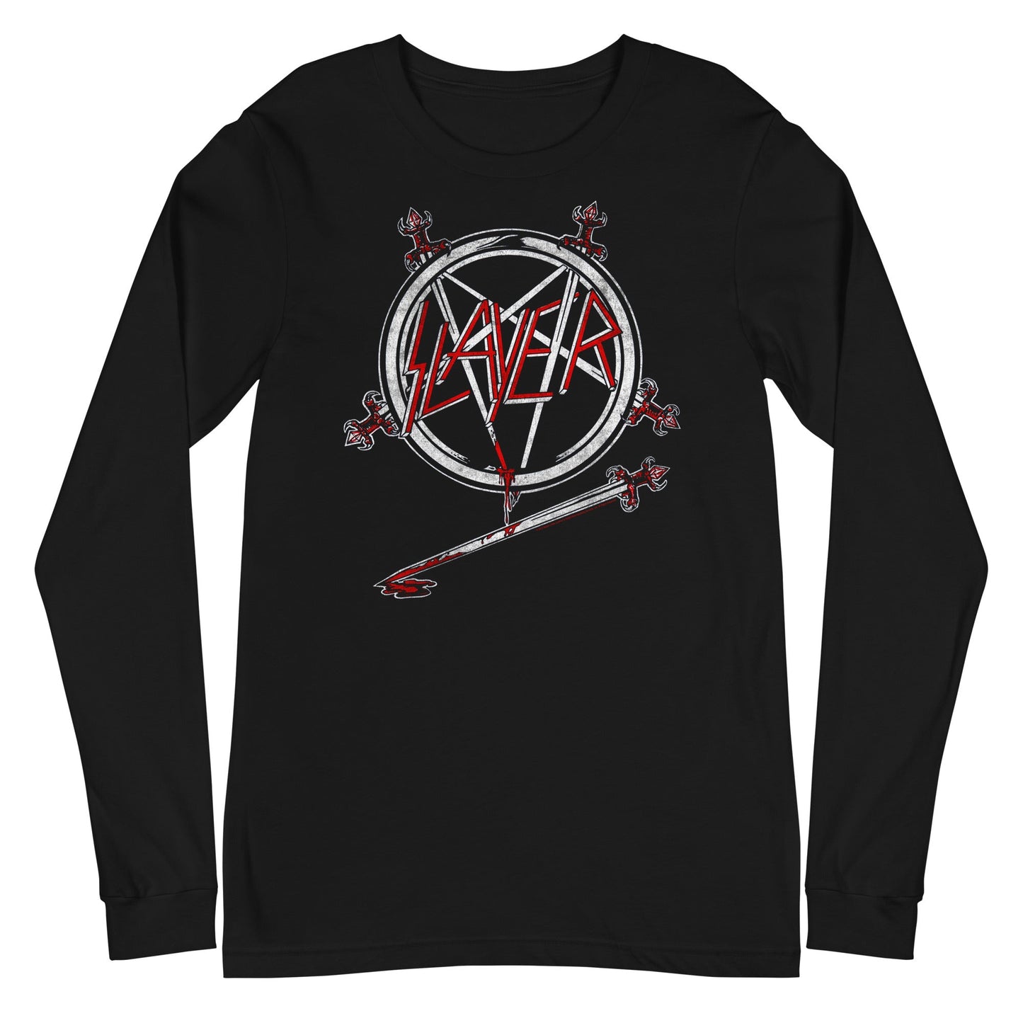 Slayer Sword Logo Mens Long Sleeve Shirt Black