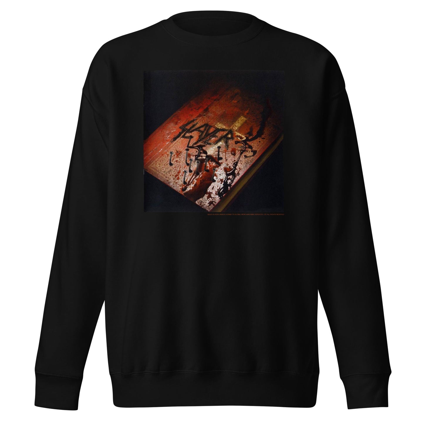 Slayer Bible Logo Mens Sweatshirt Black