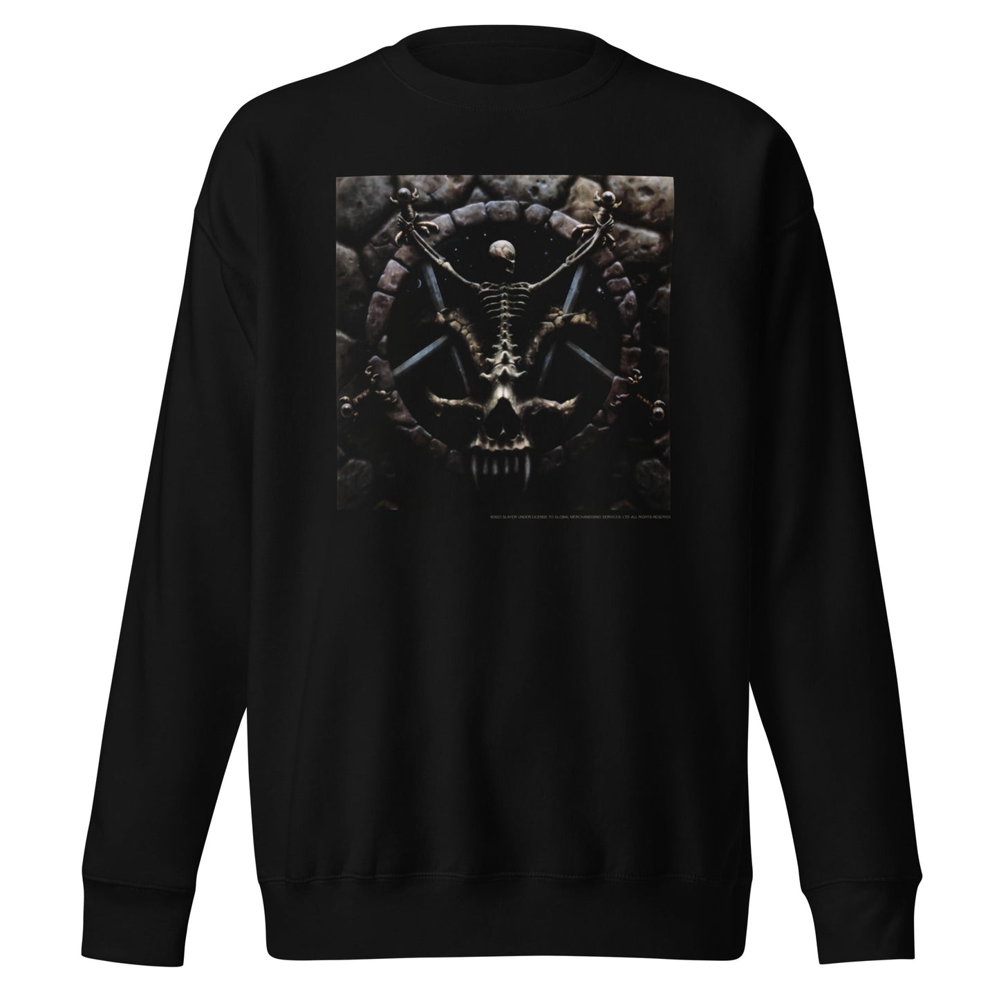 Slayer Skeleton Pentagram Mens Sweatshirt Black