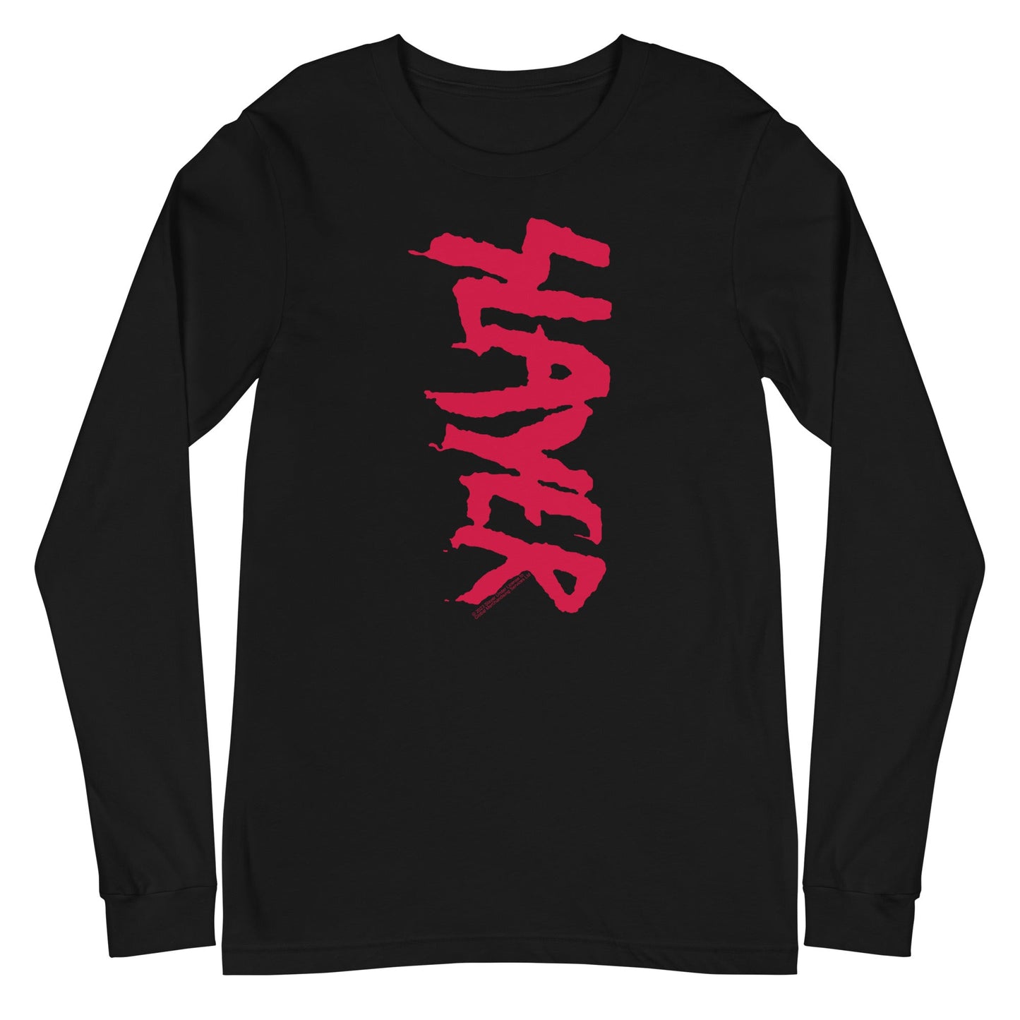 Slayer Vertical Logo Mens Long Sleeve Shirt Black