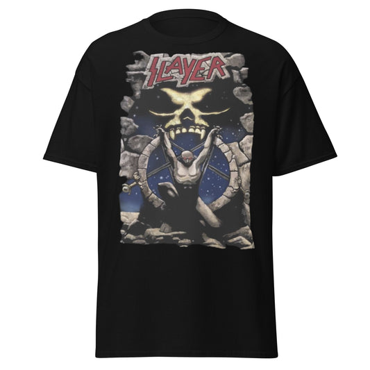 Slayer Bow Down Jumbo Print Mens T Shirt Black