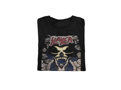 Slayer Bow Down Jumbo Print Mens T Shirt Black